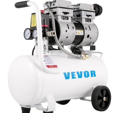 VEVOR  20,8 l , pārnēsājams  gaisa  kompresors 1 ZS, bez  eļļas  gaisa  kompresors  ar  tērauda  tvertni  750 W ,  115 PSI