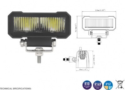 Mazs  bet  jaudīgs  LED  tālo  gaismu  papildlukturis   L3420