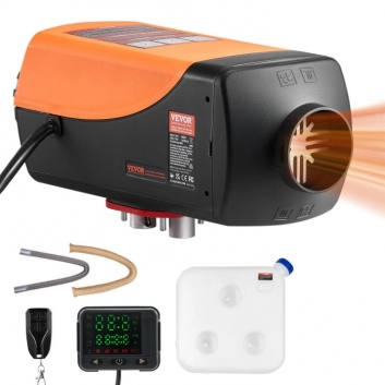 VEVOR  8 kW  DC12-24V, ātri  uzsildāms  dīzeļa  sildītājs  ar  tālvadības  pulti  un  krāsu  digitālo  displeju, 10L degvielas tvertne
