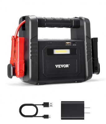 Vevor Būsteris , 4000A Max ,  ar  gaisa kompresoru , LCD  displeju , LED  gaismu, 88,8 Wh