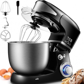 Royalty Line  RL-PKM1600 : 1600W  6 ātrumu  nerūsējošā  tērauda  stacionārais  mikseris , 6 l - melns
