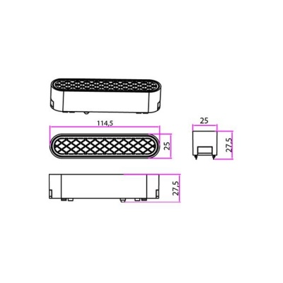 Luxo  LED  lampa  48V , 6W , 4000K  Linea  UGR19 , balta