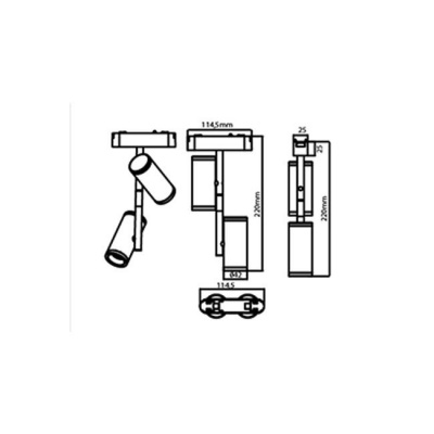 Luxo  LED  lampa  48V , 16W ​​​​, 4000K  Ringo 36° , melna