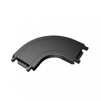 Luxo  48V  savienotājs , virsmas  montāžas  sliede , L tips , izliekts , melns