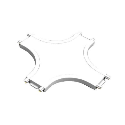 Luxo  48V  virspusmontējams  sliedes  savienotājs  X tips , balts