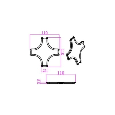 Luxo  48V  virspusmontējams  sliedes  savienotājs  X tips , balts