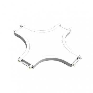 Luxo  48V  virspusmontējams  sliedes  savienotājs  X tips , balts