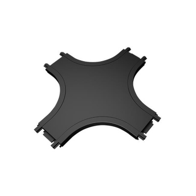 Luxo  48V  virspusmontējams  sliedes  savienotājs  X tips , melns