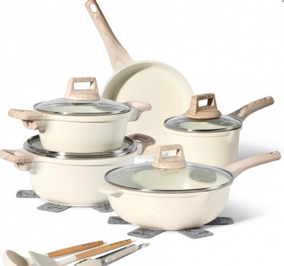 Just  Perfecto  JL777: 14 daļu  granīta  virtuves  piederumu  komplekts - bēšs