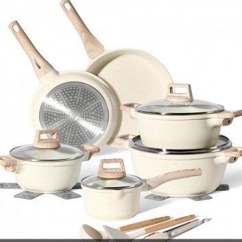 Just  Perfecto  JL-28: 15 daļu  granīta  virtuves  piederumu  komplekts - bēšs