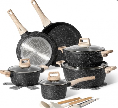 Just  Perfecto  JL-27: 15 daļu  virtuves  piederumu  komplekts - melns