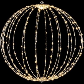 Piekarināma  gaismas  bumba  ar  metāla  serdi, 360 LED  gaismas  50cm  diametrs + 5m vads + taimeris