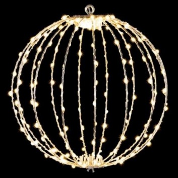 Piekarināma  gaismas  bumba  ar  metāla  serdi, 192 LED  gaismas  30cm  diametrs + 5m vads + taimeris