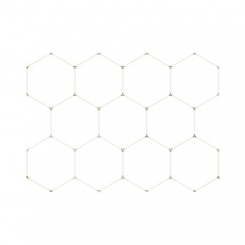 Hexagon  LED  lampa  11L  460W  419x301cm  komplekts  6500K