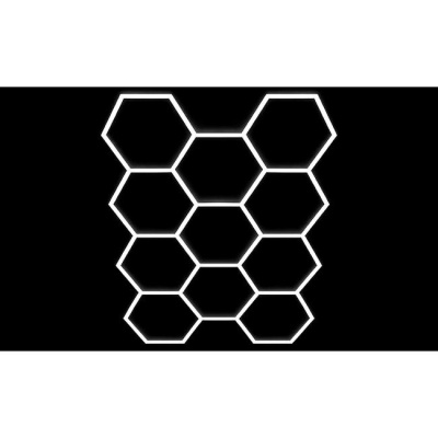 Hexagon  LED  lampa  11L  460W  419x301cm  komplekts  6500K ,  59 800 lm