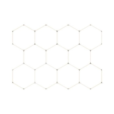 Hexagon  LED  lampa  11L  460W  419x301cm  komplekts  6500K ,  59 800 lm