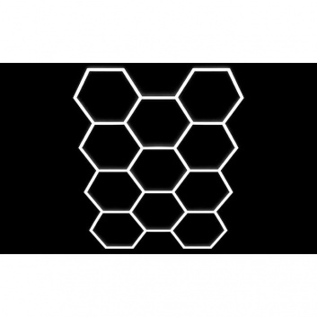 Hexagon  LED  lampa  11S  368W  336x238cm  komplekts , 6500K , 47 840 lm