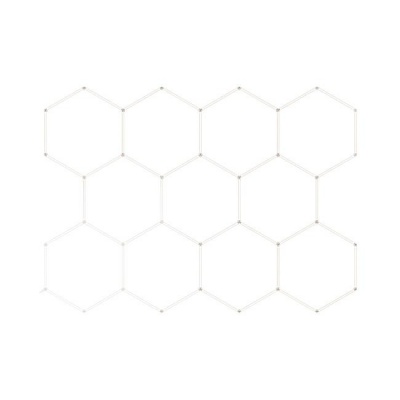 Hexagon  LED  lampa  11S  368W  336x238cm  komplekts , 6500K , 47 840 lm