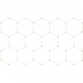 Hexagon  LED  lampa  14L  570W  523x301cm  komplekts , 6500K