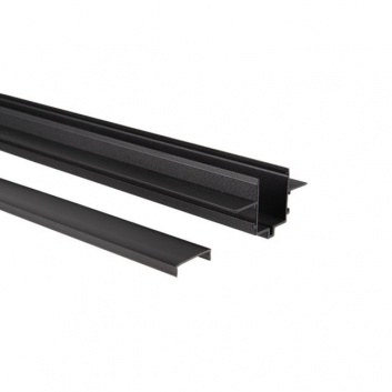 Luxo  48V  sliede, iebūvējama  profila, 1m, melna