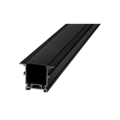 Luxo  48V  sliede , iebūvējama  profila , 1m , melna