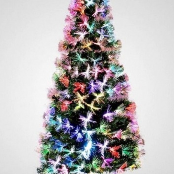 Mākslīgā  egle  ar  garu  optisko  šķiedru , elastīgiem  zariem , 210 cm , metāla  statīvs  iekļauts  komplektā