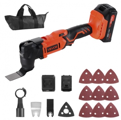 VEVOR  akumulatora  renovators, 20 V  instrumenta  komplekts  ar 6  maināmiem  ātrumiem  8500–17000 apgriezieniem