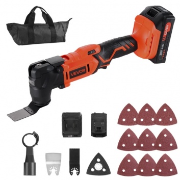 VEVOR  akumulatora  renovators, 20 V  instrumenta  komplekts  ar 6  maināmiem  ātrumiem  8500–17000 apgriezieniem