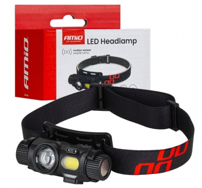 LED  galvas  lukturis  XPG+COB , 1200mAh