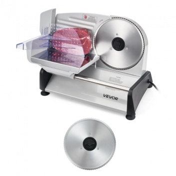 VEVOR  gaļas  griezējs, 200 W  elektriskā  delikateses  griešanas  mašīna  ar  190 mm  asu  asmeni