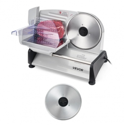 VEVOR  gaļas  griezējs, 200 W  elektriskā  delikateses  griešanas  mašīna  ar  190 mm  asu  asmeni