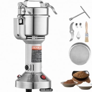 VEVOR  750g  elektriskā   ātrgaitas  2000W  komerciālās , graudu  garšvielu  dzirnaviņas