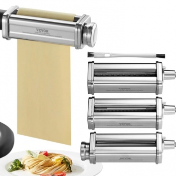 VEVOR KitchenAid  stacionārais  nerūsējošā  tērauda  makaronu  rullīšu  griezēju  komplekts