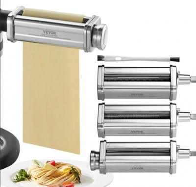 VEVOR KitchenAid  stacionārais  nerūsējošā  tērauda  makaronu  rullīšu  griezēju  komplekts