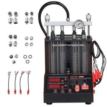 VEVOR  degvielas  iesmidzinātāja  tīrītājs- testeris , 9 testa  režīmi, 4 cilindru  28 kHz  ultraskaņas  tīrīšanas  iekārta