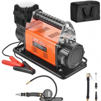 VEVOR 12 V  jaudīgs  gaisa  kompresors  ar  digitālo  spiediena  mērītāju  un riepu  piepūšanas  komplektu