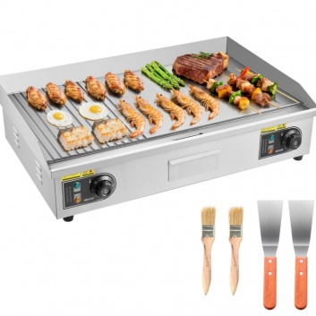 VEVOR  komerciālā  elektriskā  panna, 725 x 400 mm, 4400 W , 50–300 °C , regulējama  temperatūra