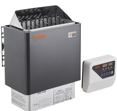 VEVOR  pirts  sildītājs, 8 kW  elektriskā  pirts  krāsns, 400 V  3N  ar  3 stundu  taimeri, digitāls  kontrolieris , 8–12 m³