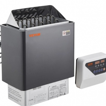 VEVOR  pirts  sildītājs, 8 kW  elektriskā  pirts  krāsns, 400 V  3N  ar  3 stundu  taimeri, digitāls  kontrolieris , 8–12 m³