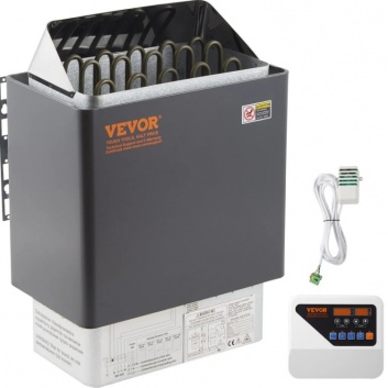 VEVOR  9KW  elektriskā  sausā  pirts  krāsns  ar  ārēju  kontrolieri, nerūsējošā  tērauda, ​​9-13m3  telpai