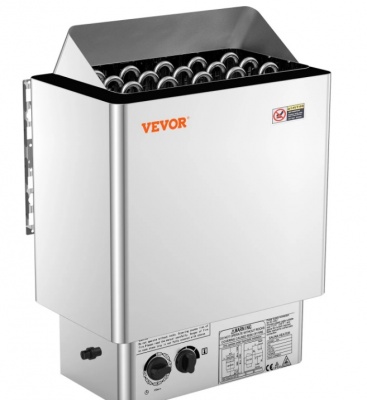 VEVOR  pirts  sildītājs, 8 kW  elektriskā  pirts  krāsns, 400 V 3N  ar  3 stundu  taimeri , iebūvētas  vadības  ierīces  8–12 m³,komerciālām  viesnīcām,