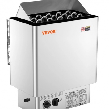 VEVOR  pirts  sildītājs, 8 kW  elektriskā  pirts  krāsns, 400 V 3N  ar  3 stundu  taimeri , iebūvētas  vadības  ierīces  8–12 m³,komerciālām  viesnīcām,