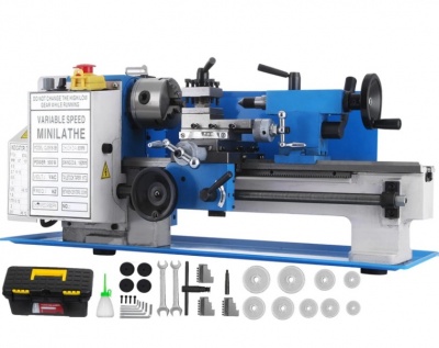 VEVOR  mini  metāla  virpa  7x12 collu ,  maināms  ātrums  2250 apgr./min. 400 W