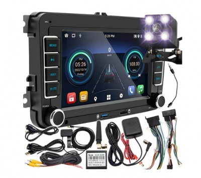 AUTO  RADIO , NAVIGĀCIJA , ANDROID 14  , CARPLAY  ATSKAŅOTĀJS , VW PASSAT , B6 , B7 , GOLF , TIGAUAN