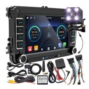 AUTO  RADIO , NAVIGĀCIJA , ANDROID 14  , CARPLAY  ATSKAŅOTĀJS , VW PASSAT , B6 , B7 , GOLF , TIGAUAN