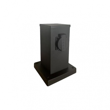 Ontario  dārza  stabs , 230V , 20cm , 1 kontaktligzda , melns