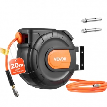 VEVOR  ievelkama  gaisa  šļūtenes  spole , 20 m x 9,5 mm PVC ,  maks. 300 PSI