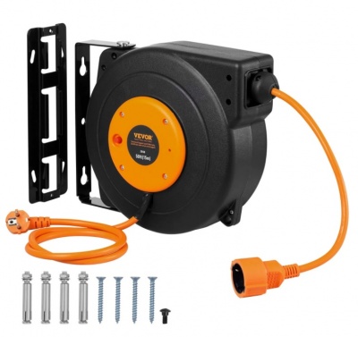 VEVOR  ievelkams  pagarinātāja  vada  spole, 15 m, 1600 W