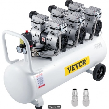 VEVOR  īpaši  kluss  bez  eļļas  gaisa  kompresors  80 litru