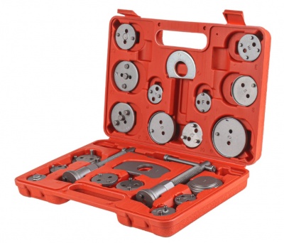 Bremžu  virzuļu  saspiešanas  un  atsitiena  instrumentu  komplekts , 22 elementi